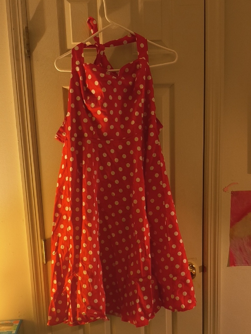 Red Polka Dot Halter Dress